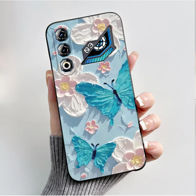Butterfly Flower Shockproof Silicone TPU Phone Case - Soft and Stylish Protective Back Cover