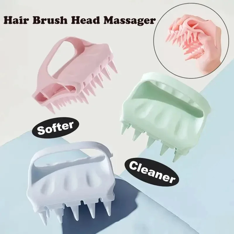 1pcs 실리콘 샴푸 빗 두피 마사지 샴푸 브러시 바디 마사지 브러시 미용 도구, 두피 마사지 빗, 샴푸 빗
