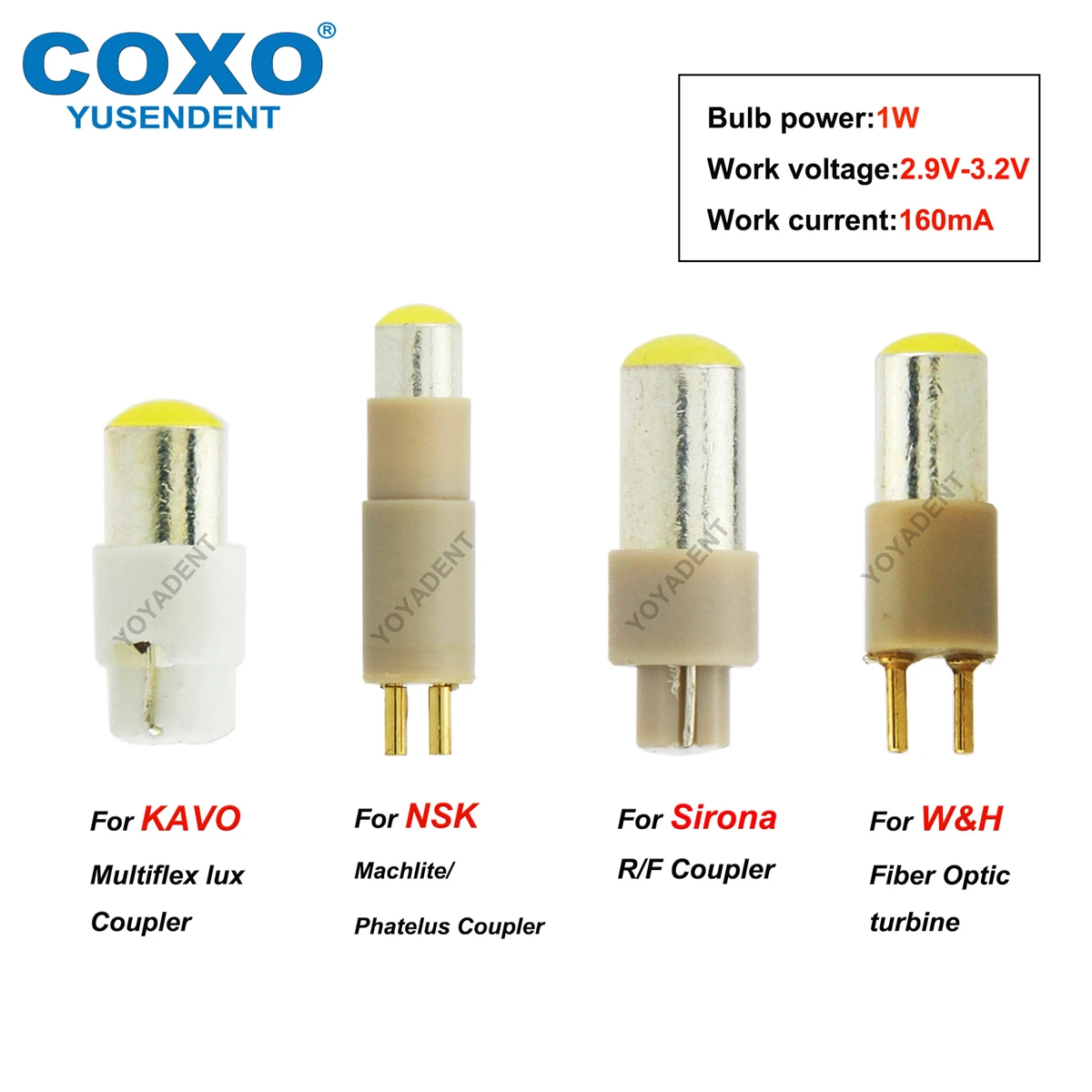 Turbine Dentaire à Haute Vitesse COXO Avec Fibre Optique LED – Compatible KAVO NSK, Angle Contraire, Autochuck