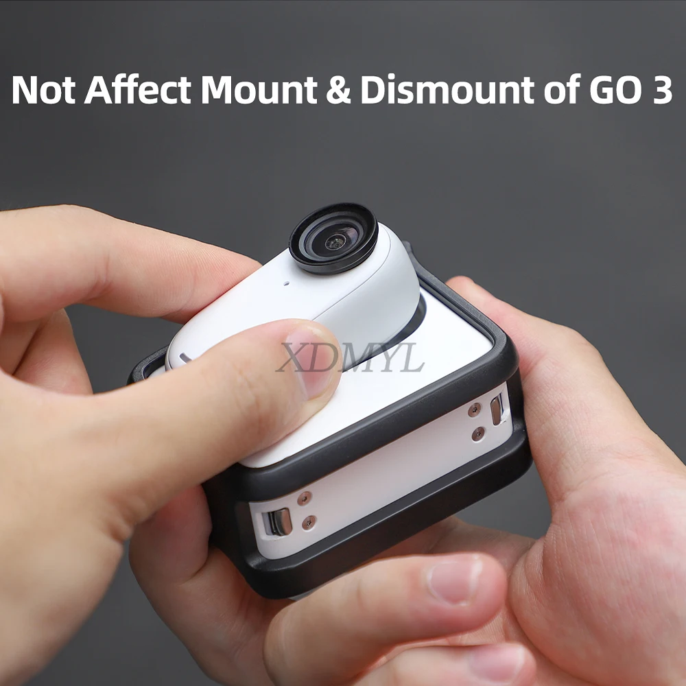 Action camera accessory action camera mount action camera protector action camera holder anti-crash protection frame for Insta360 GO 3S quick release case cage mount bracket for Insta360 GO 3S thumb camera accessories