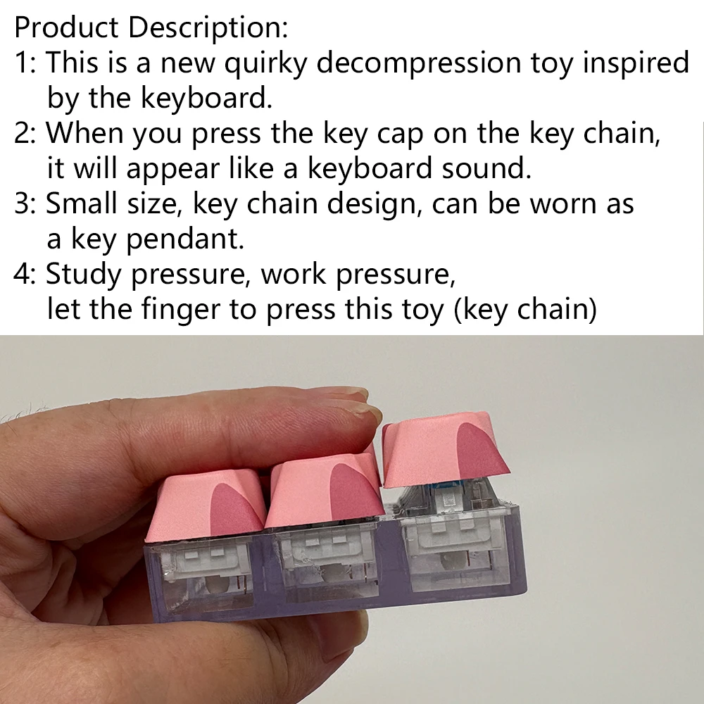 휴대폰 펜던트 신기한 슬로우 프레셔 팝 피젯 키링 손가락 장난감 귀여운 키보드 탭핑