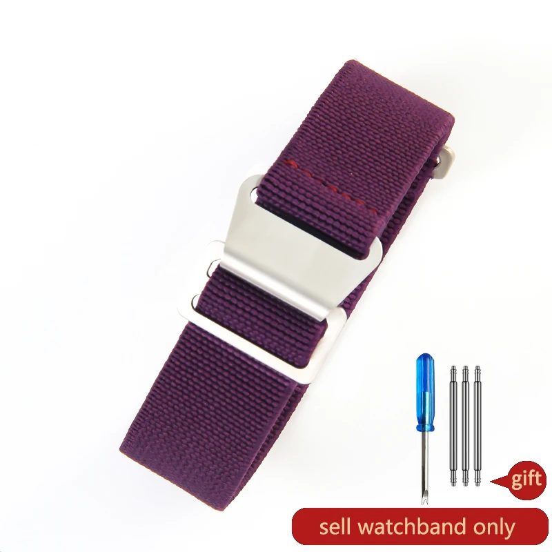 Durable Elastic Nylon Watch Strap - French Parachute Style