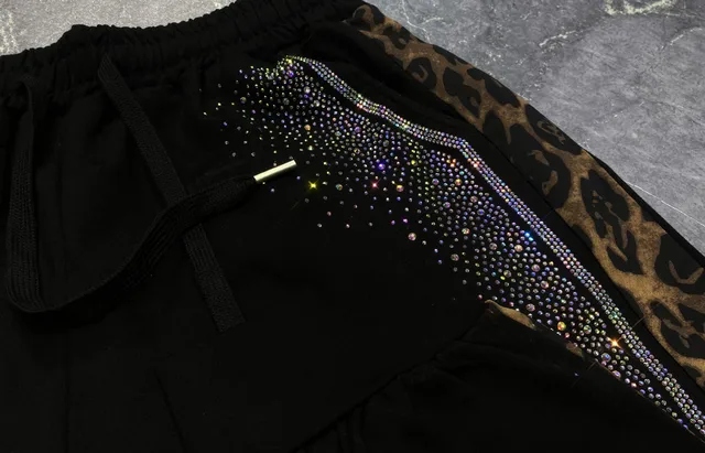 Leopard Patchwork Pencil Pant Sets 2 Pieces 5