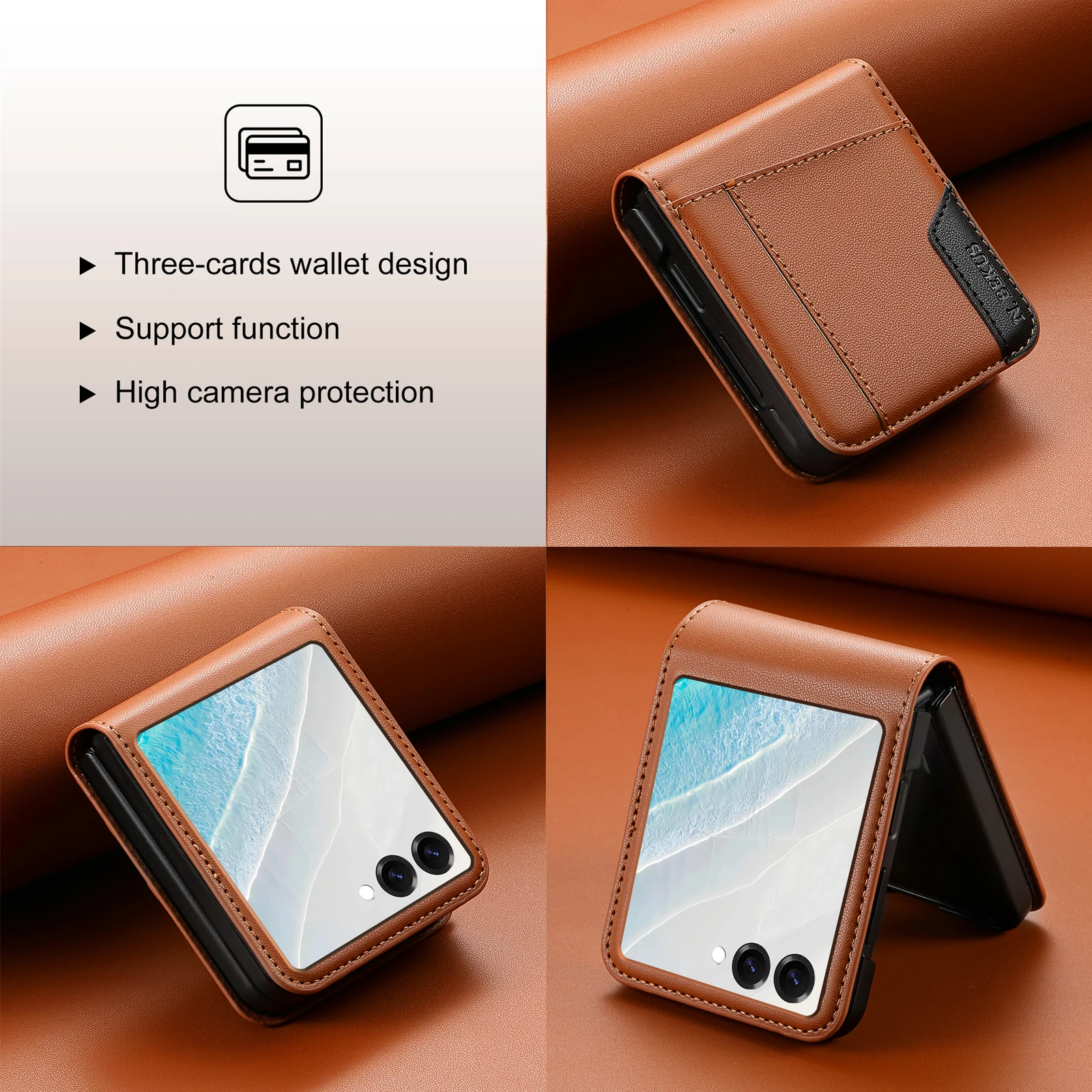 Leather Wallet Phone Case with Card Slots - Protective and Stylish Cover