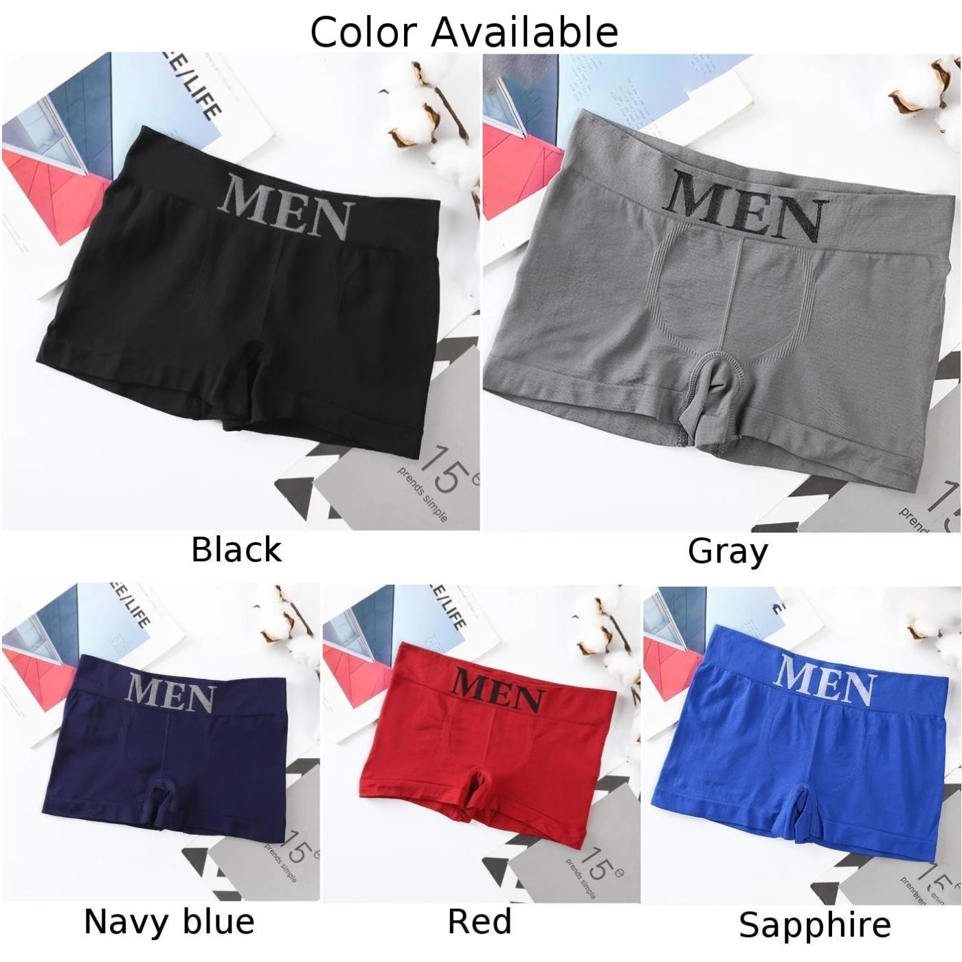 Mens Middle Waist Boxer Shorts Seamless Boxer Briefs Sexy Underwear Trunks Elastic Underpants Plus Size Flat Boxers Breathable