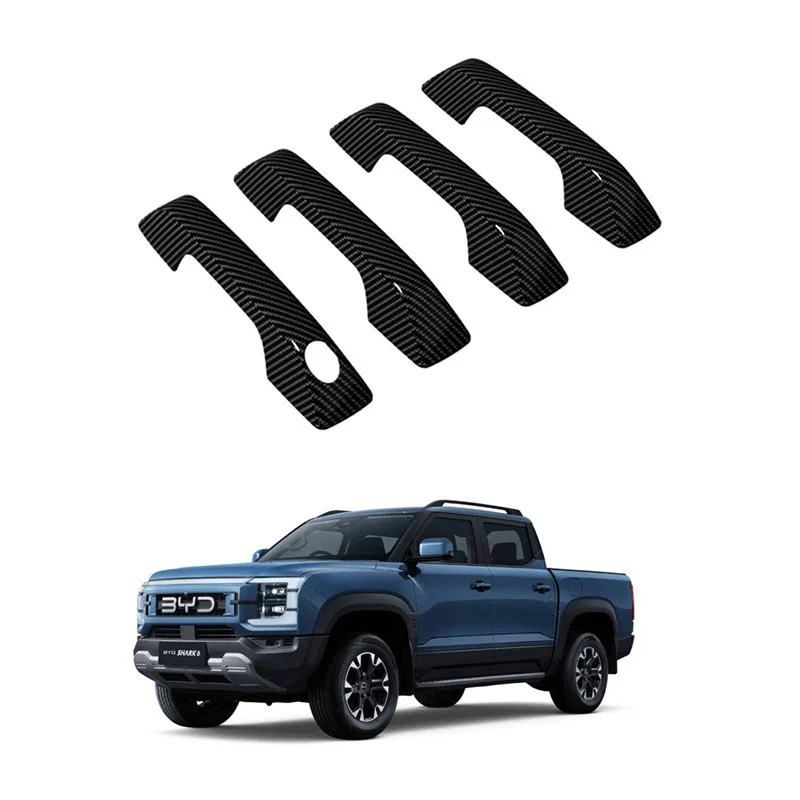 BYD 샤크 6 차량 도어 핸들 커버 블랙 스타일리시하고 보호적인 액세서리
