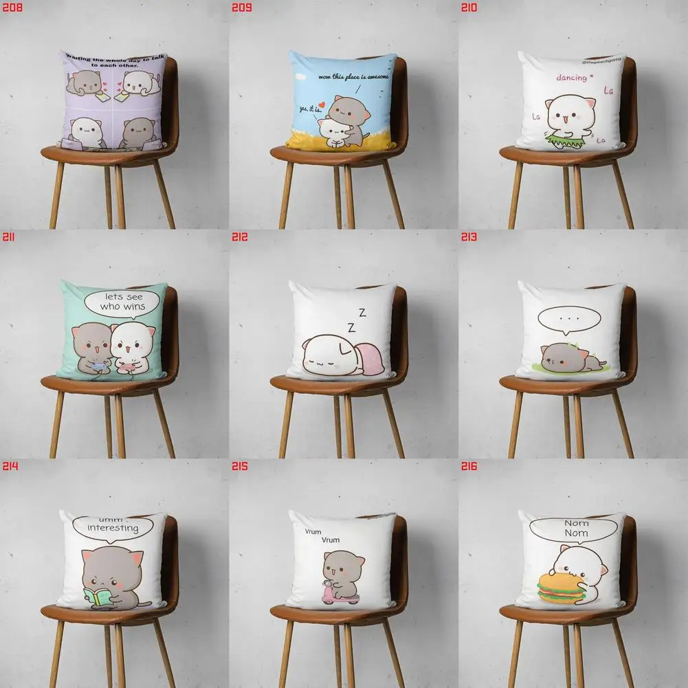 

PEACH AND GOMA 208 216 Customizable Bedroom Bed Sofa Hotel Car Lumbar Pillow Fashion Decorative Cover