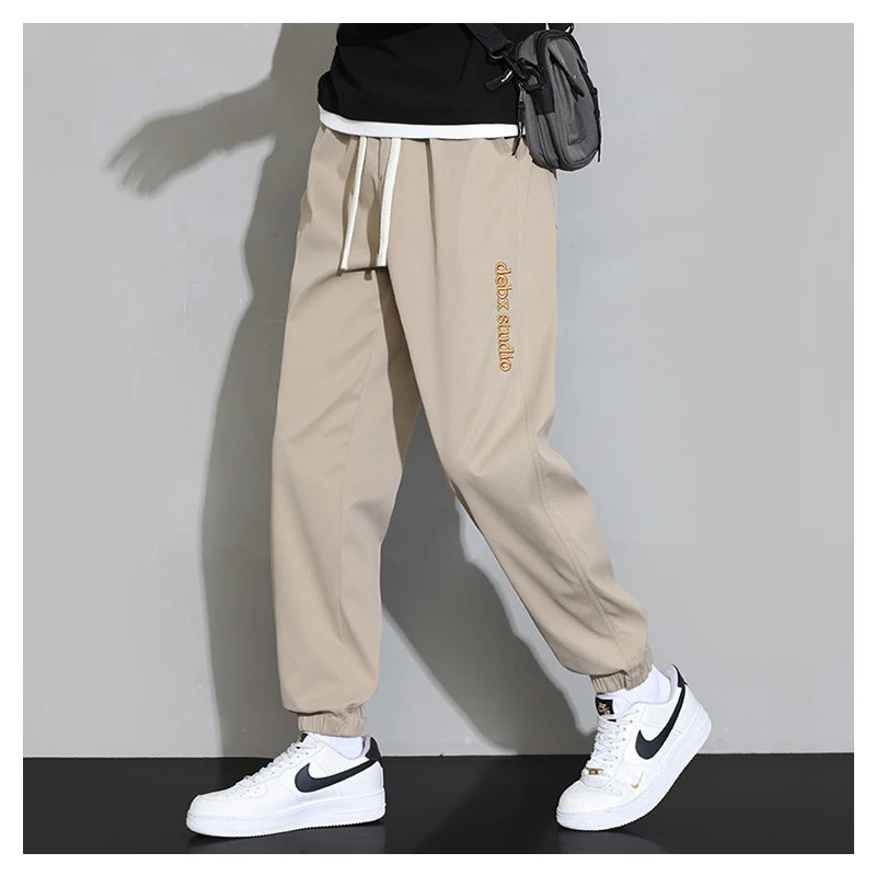 Spring Autumn Bunched Feet Work Clothes Pants Men Loose Outdoor Casual Hip Hop Trousers Baggy Jogger Pant Male Sweatpants