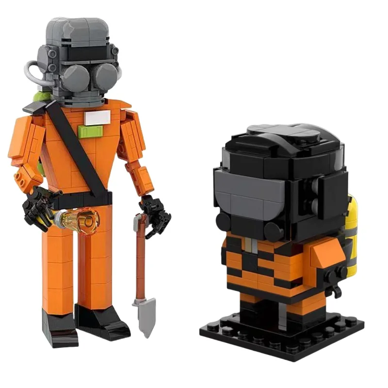 

Game Lethal Company Crewmate Captain Brickheadz Building Block Fatal Company Crew Characters Model Toys Bricks for Kids Adults