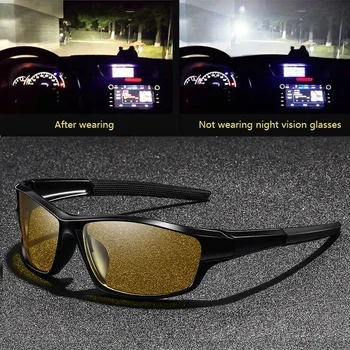 Occhiali Sportivi Vintage Unisex con Visione Notturna, Lenti Anti-Fatica e Anti-Riflesso, Occhiali di Sicurezza per Esterni