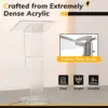 Acrylic Podium Stand Floor-Standing Clear Pulpits Acrylic Desktop Lecterns W/ Storage Shelf for Church Office School 1