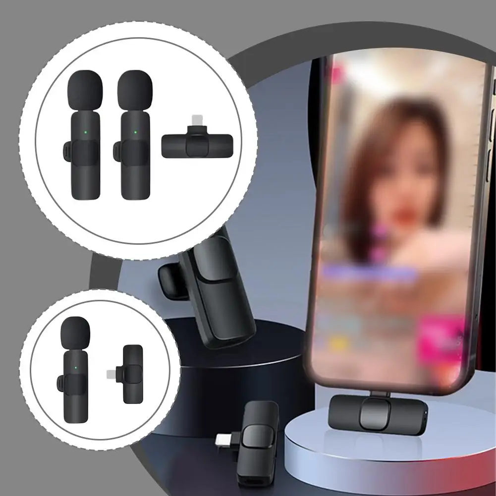 Wireless Lavalier Microphone Audio Video Recording Mini Mic for Streaming Vlogging Voice Recording Plug & Play Sc5d7492f23c14053bcb898ee389d8be7C