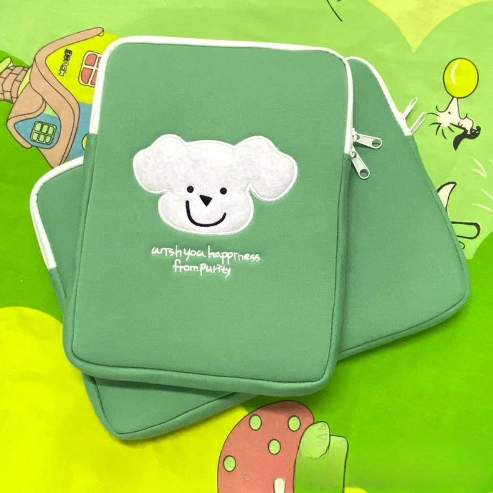 Portable 11 Inch Tablet Sleeve Bag Cartoon Soft Plush Laptop Bag Protective Inner Bag Tablet Pouch for iPad Air//