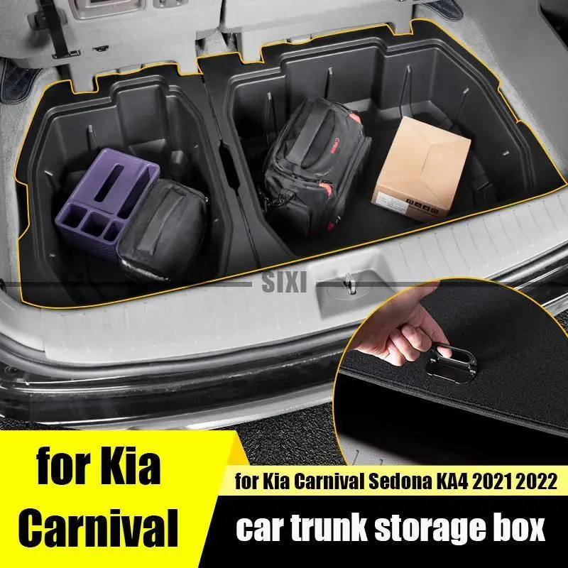 

for Kia Carnival Sedona KA4 2021 2022 car tailgate trunk storage storage finishing ABS injection molding storage box