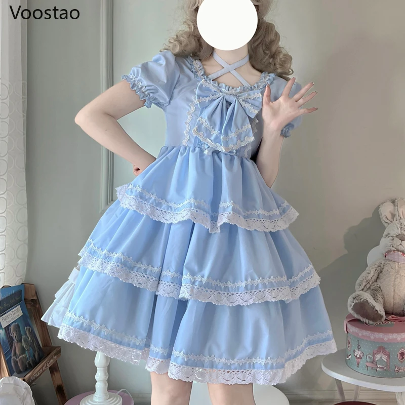 Japanese Sweet Lolita Op Dress Women Elegant Gothic Long Sleeve Princess Party Dresses Victorian Girly Harajuku Kawaii Vestidos lolita dress lolita suspender dress lolita cosplay costumes