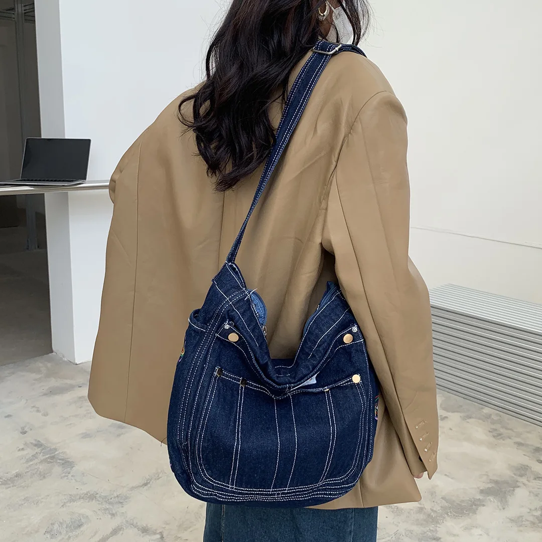 Luxury designer jeans bags women denim chain crossbody bags for women women's handbags shoulder messenger female