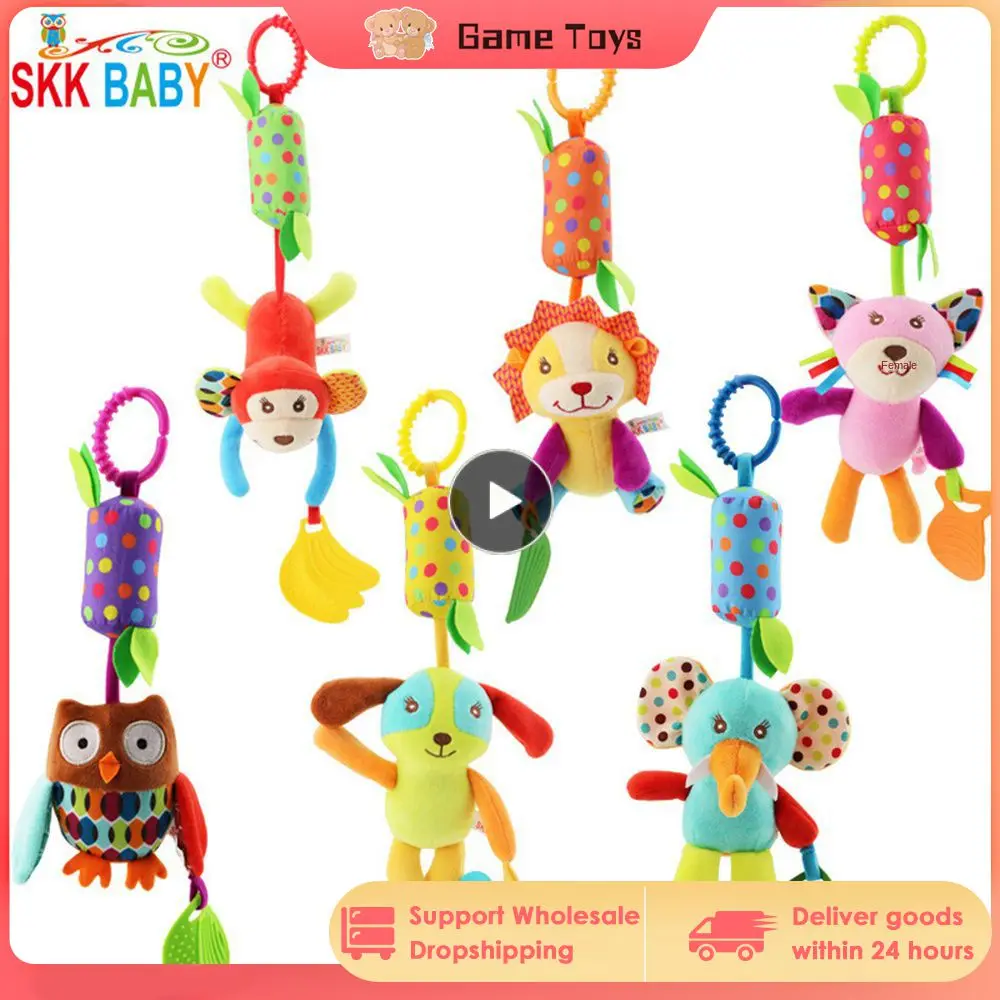 

Baby Toy Plush Bed Hanging Pendant Baby Plush Cute Cartoon Animal Wind Chime Stroller Hanging Teether Stroller For Newborn Gifts