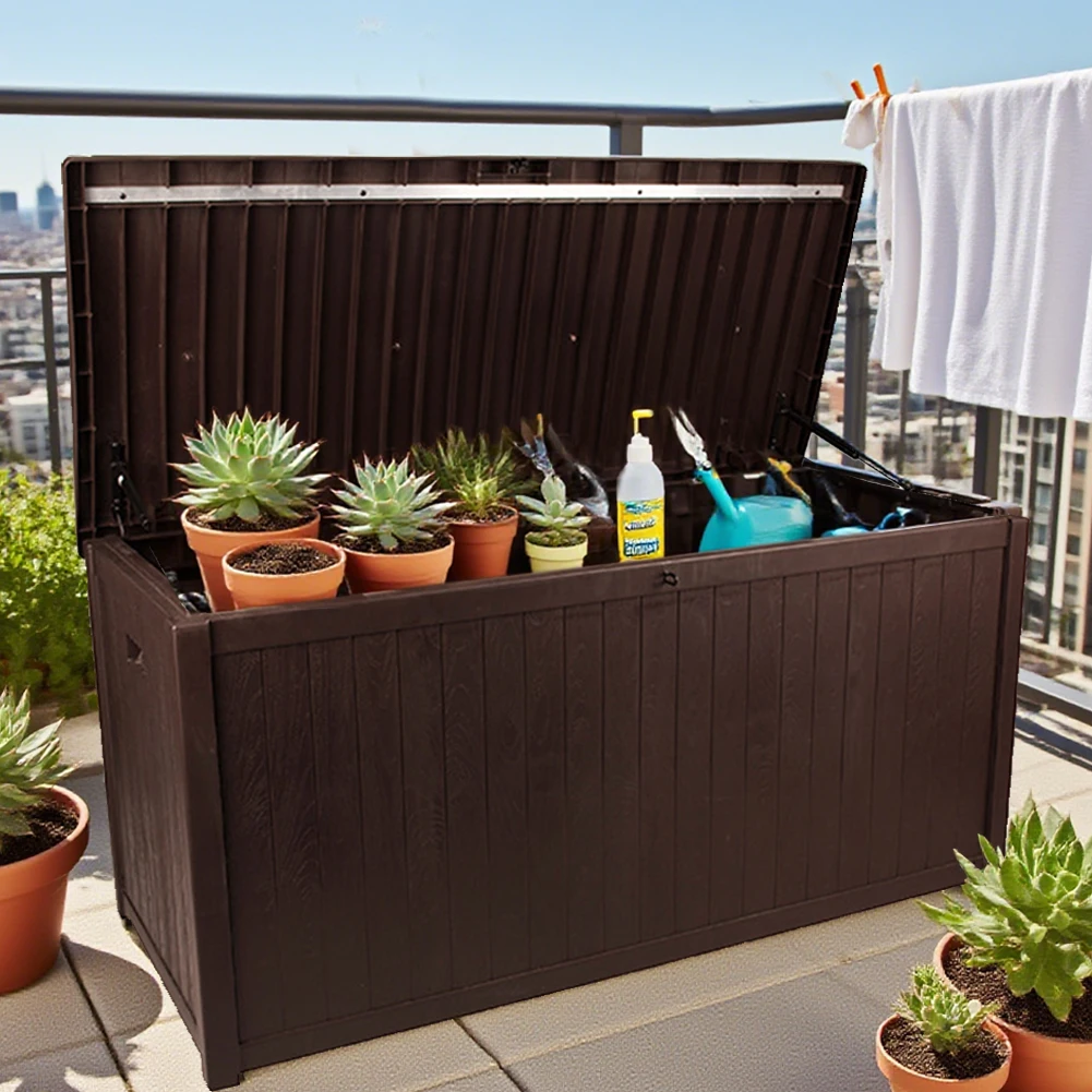 Waterproof Storage Bin Lockable Patio Bin UV-Resistant for Patio Furniture Outdoor Cushions