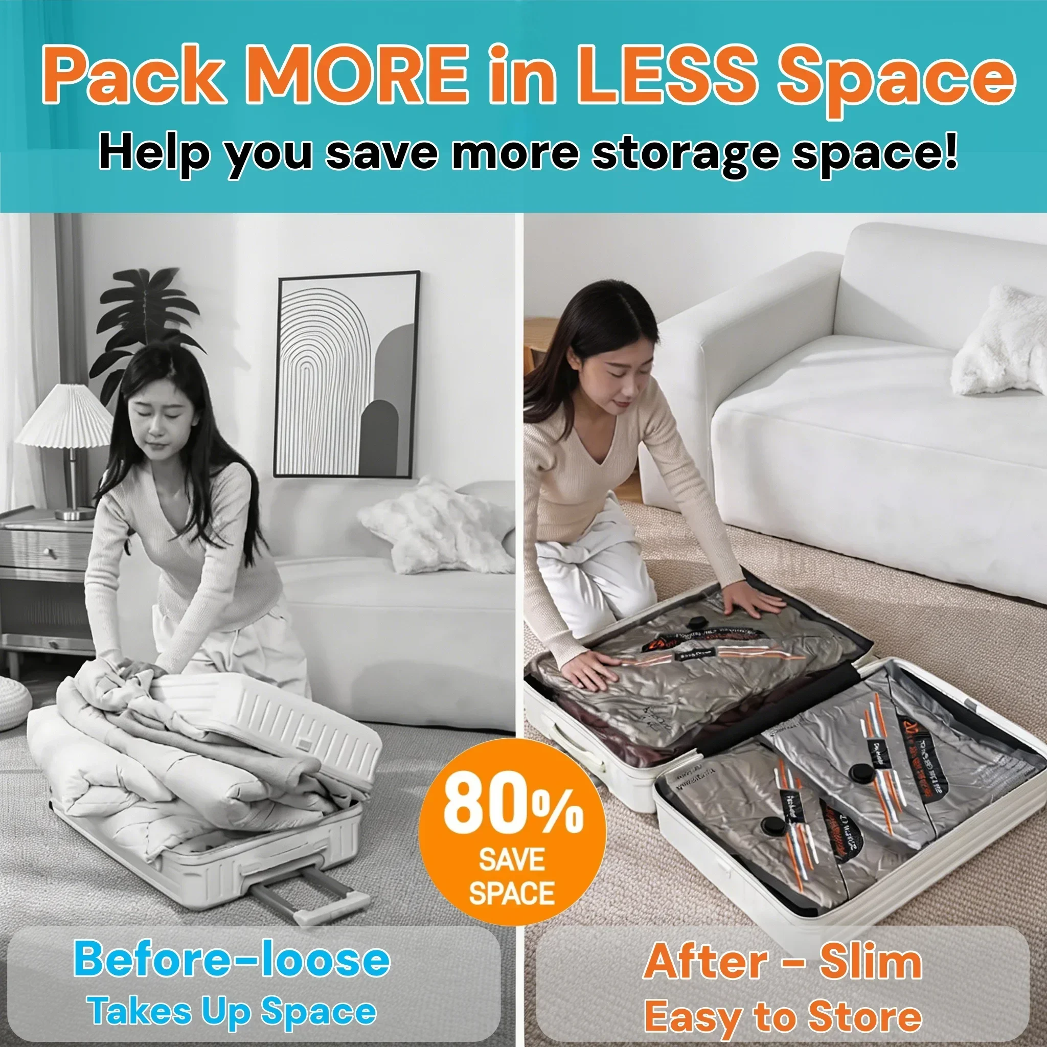 Ultimate Travel Essentials: Vacuum Compression Storage Bags & Waterproof Packing Organizers