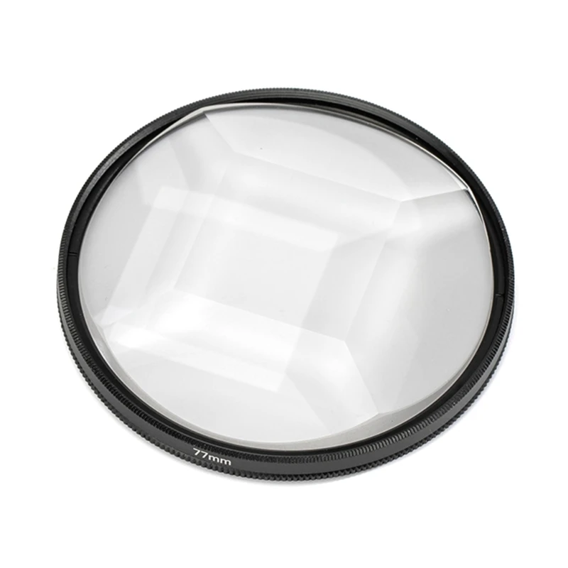 

77mm Fractaled Filter Quadriprism Prism Lens Effect for DSLR Camera Enhancement Creative Photography Rotatable Filter