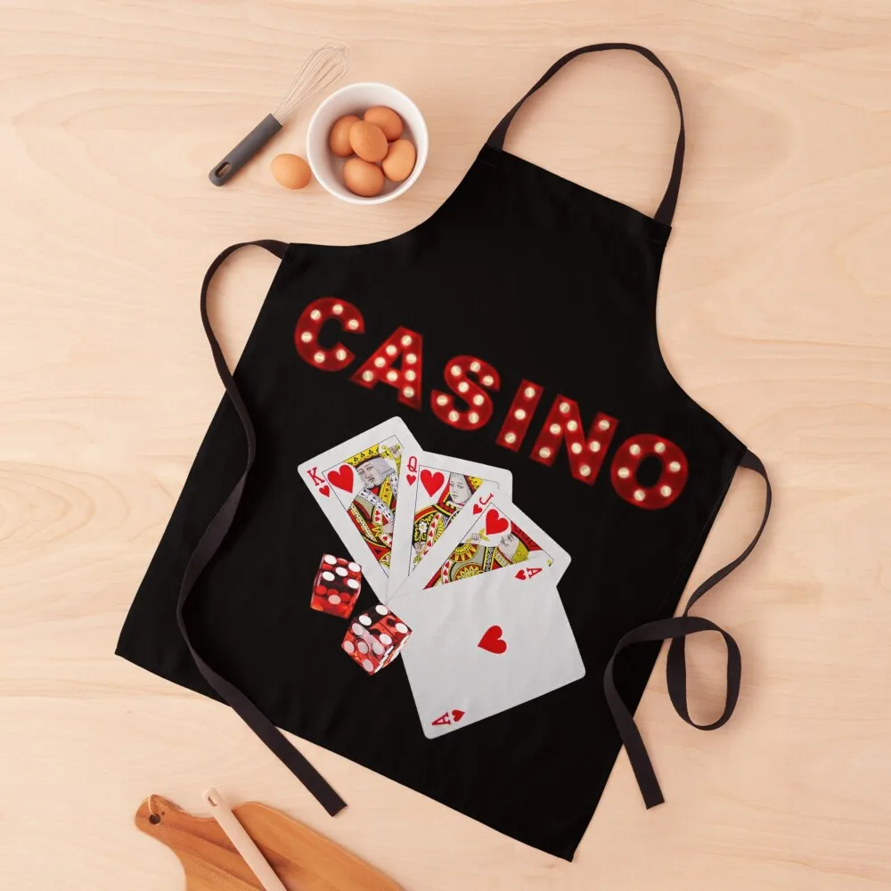

Casino Marquee in Lights Apron women's work kitchen woman Women's Dresses Apron