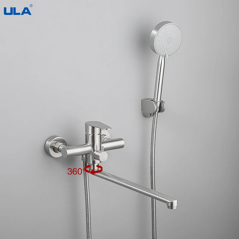 

ULA Bathroom Shower Faucet Bathtub Mixer Taps Hot Cold Shower Bathroom Bath Faucet Mixer Spout Shower System Rain Shower Head