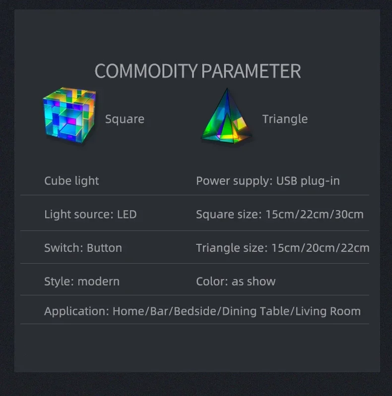 Description Picture 4 of itemSmall Night Lamp RGB Party Light LED Decoration Bedroom Desk Lamp Festival Ambience Light Bedroom Light  스탠드 조명