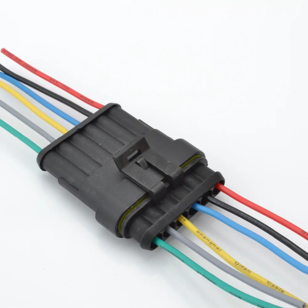 Connettori DT 3 Poli Impermeabili - 5 Coppie, IP68, Con Cavo 10cm 16AWG, Per Auto E Elettronica - Foto 2