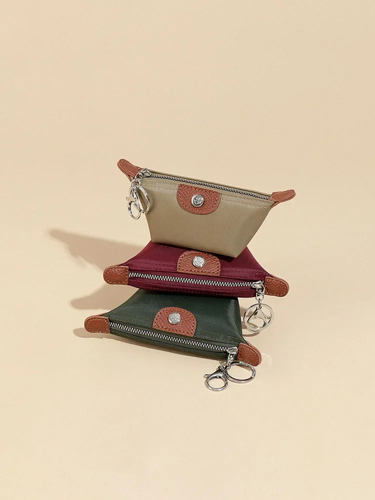 Delicate Mini Purse Dumpling Bag Portable Nylon with Leather Lipstick Coin Earring Earphone Key Pouch Designer Handbags leather coin purse leather hand bag