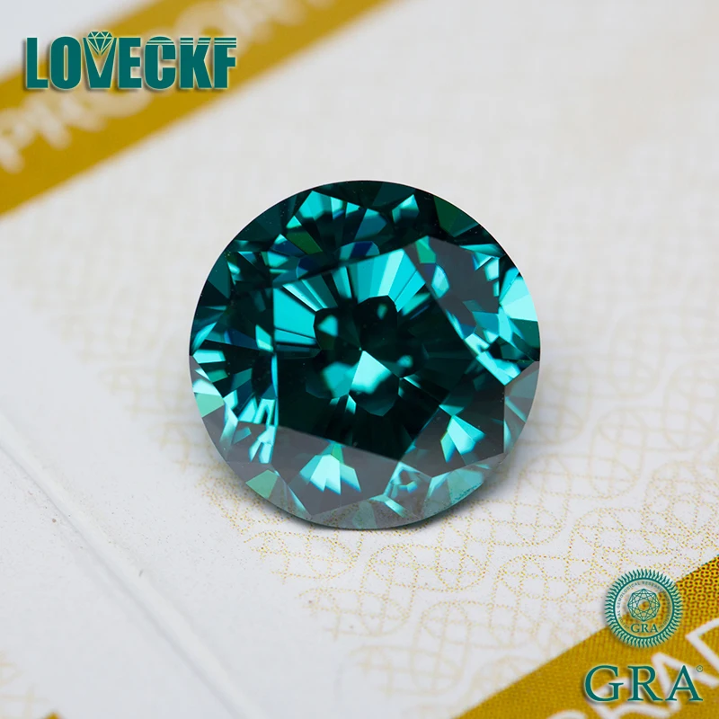 New Emerald Green Sakura Cut Moissanite Pietre Sciolte 0.5-2Ct D Color Moissanite Stone Con Certificato Gra