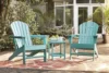 Sundown Treasure Outdoor Patio HDPE Weather Resistant Adirondack Chair, Blue 6