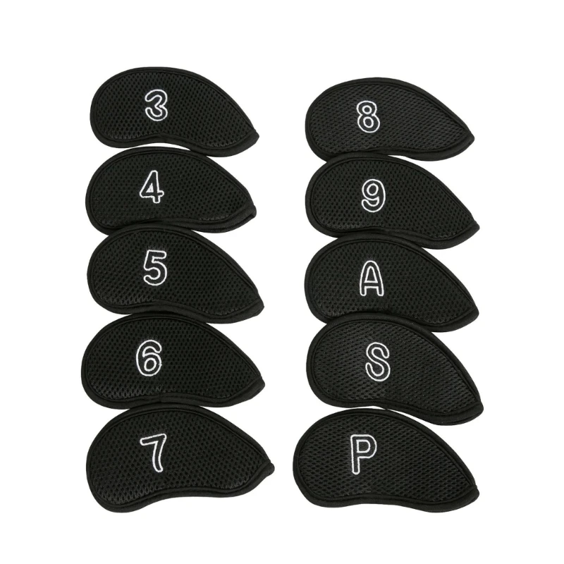 

10Pcs/pack Golf Iron Cover Golf Putter Head Protect Covers Golf Wedges Headcover