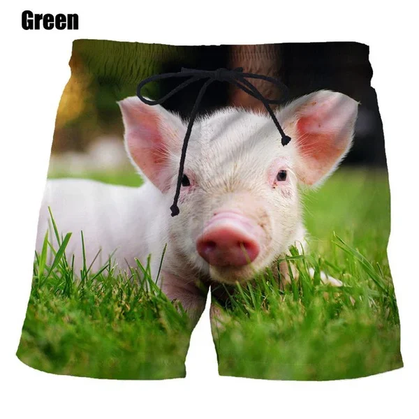 

Новые модные 3d шорты с принтом свиньи, милые забавные животные, креативные повседневные пляжные шорты
