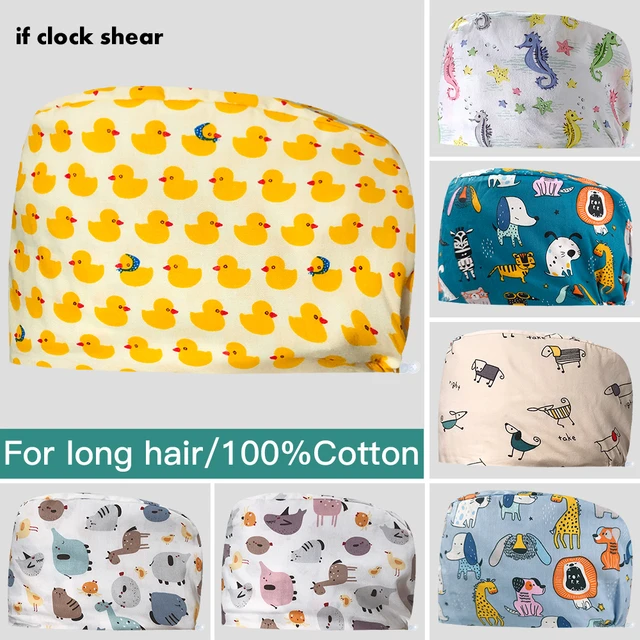 Bonito dos desenhos animados Imprimir Scrubs Chapéu, Enfermeira Chapéu,  Boné cirúrgico médico, Hospital cirurgião dentista trabalho chapéu, Salão  de beleza Chef Dustproof Caps - AliExpress