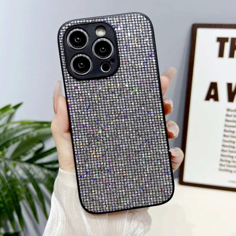 Shockproof Aurora Shiny Diamond Case with Camera Protection Cover