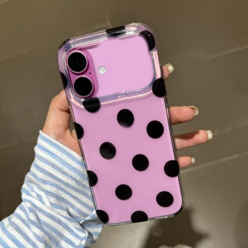 Elegant Black Polka Dot Minimalist Phone Case – Stylish Gift