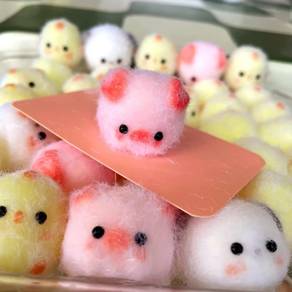 Kawaii Silicone Squeeze Toy Relief Sticky Pinch Toy Chick Pig Stress Relief Toy 3