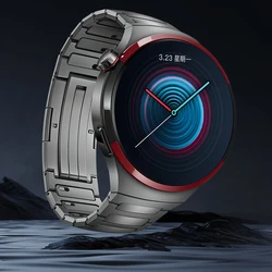 Luxury Titanium Alloy Strap for Premium Smartwatches - Enhanced Metal Bracelet Business Band (Black)