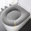 Toilet Seat Cover Mat Bathroom Toilet Pad Cushion with Handle Thicker Soft Washable Closestool Warmer Accessories 3