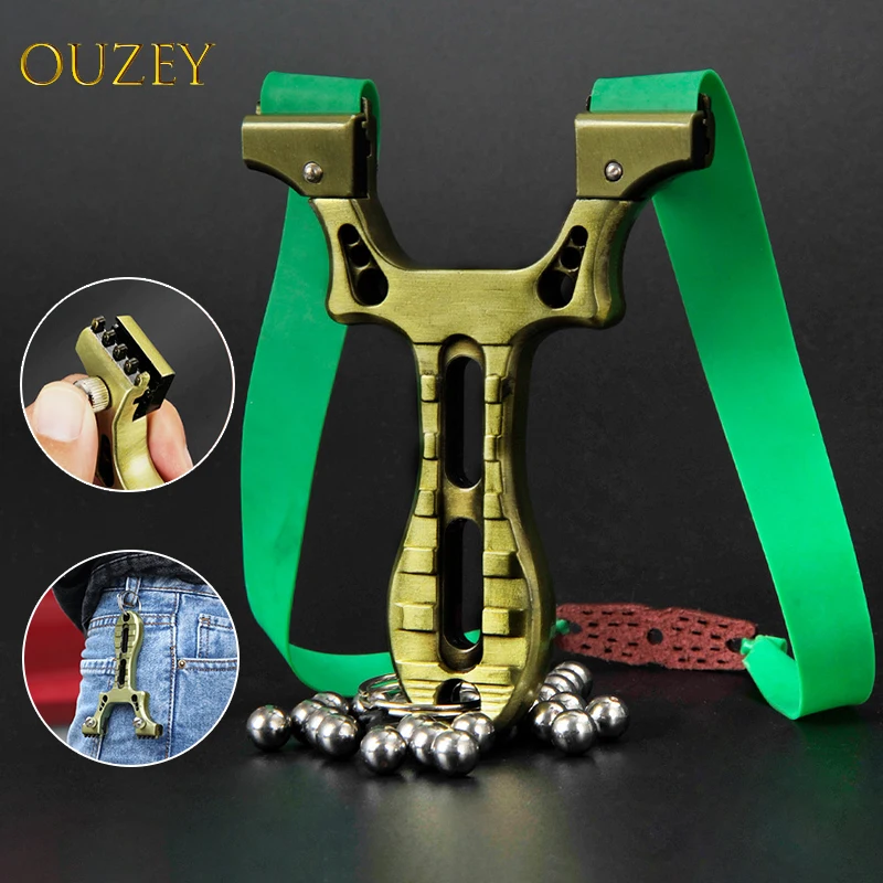 Outdoor Hunting New Fast Flat Leather Slingshot High power Shooting