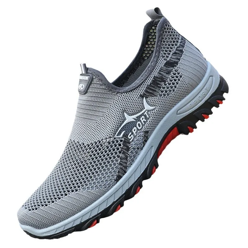 Men's Fashionable Solid Knitted Running Shoes Lightweight, Breathable and Non-Slip - Perfect Sports Shoes for Outdoor Adventure