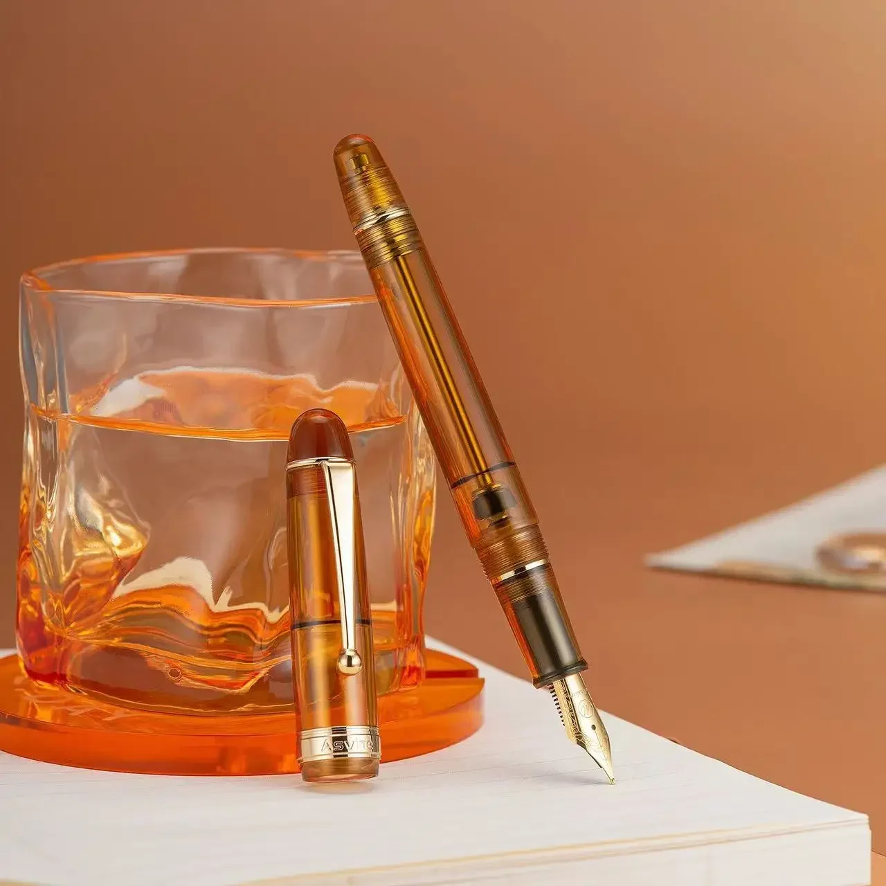 Asvine V126 Fountain Pen Vacuum Acrylic Filling EF/F/M Nib Writing Gift Set Stationery