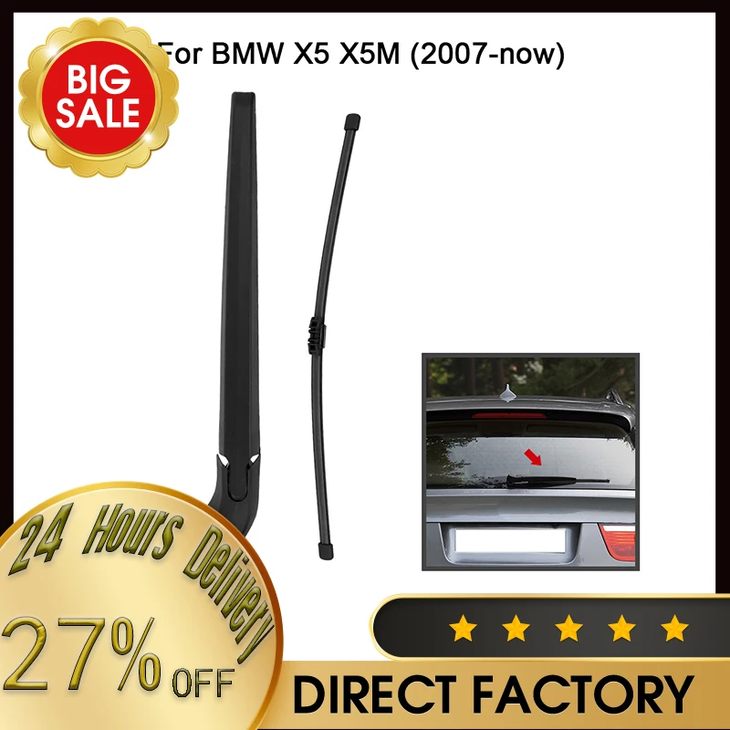 Rear Wiper Windshield & Arm Blade Set For BMW E70 X5 2006-2013 - Foto 6