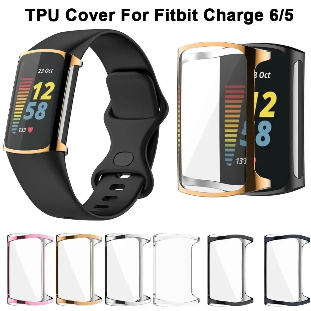 TPU Protective Full Coverage Shell with Screen Protector for Fitbit Charge Series Accessories