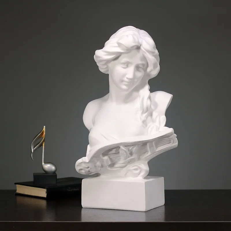 

Nordic modern simple piano female resin crafts ornaments living room porch desktop ornaments