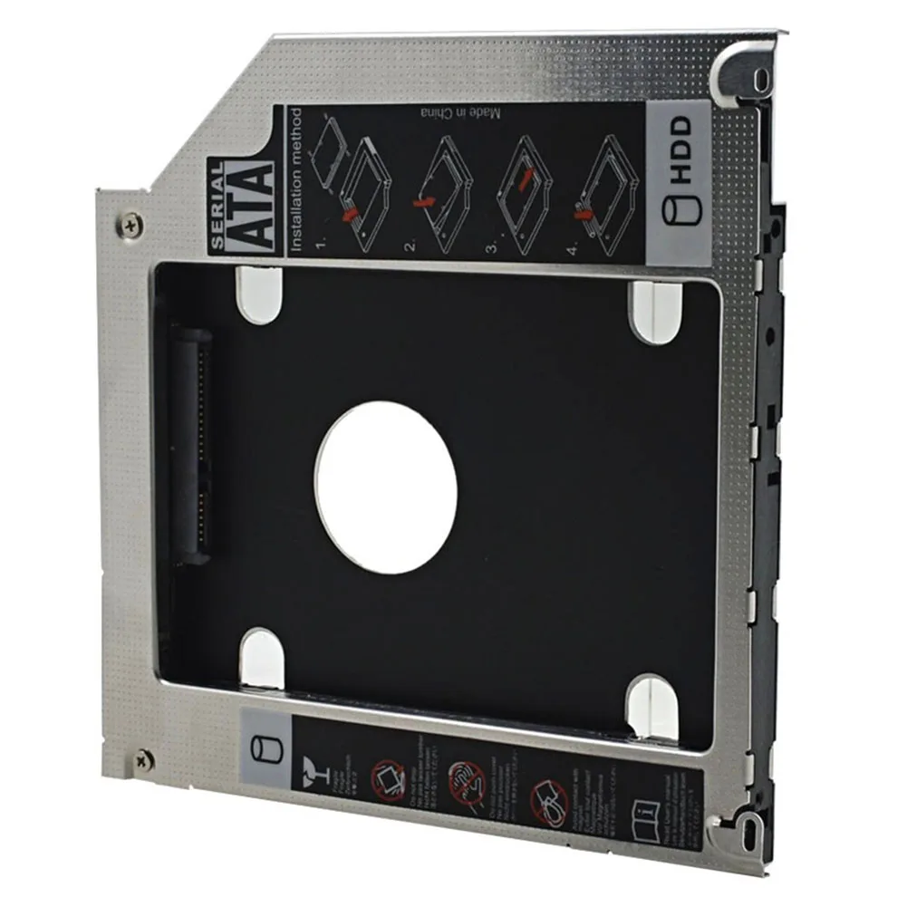 범용 SSD 하드 드라이브 캐디 어댑터 트레이, SATA 3.0, CD/DVD-ROM 광학 베이용, 2 번째 HDD SSD 하드 드라이브 캐디, 9.5mm, 12.7mm