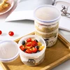 1Pc Overnight Oat Cup Portable Breakfast Cereals Salad Cup Graduated Milk Cup Seal Container Microwave Oven Can Heat And Seal 1