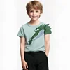2025 Summer Children 3D Cartoon T-shirt for Boy Animal Printing Dinosaur Shark Boys T Shirt Girls Tops Tees Cartoon Kids Clothes 2