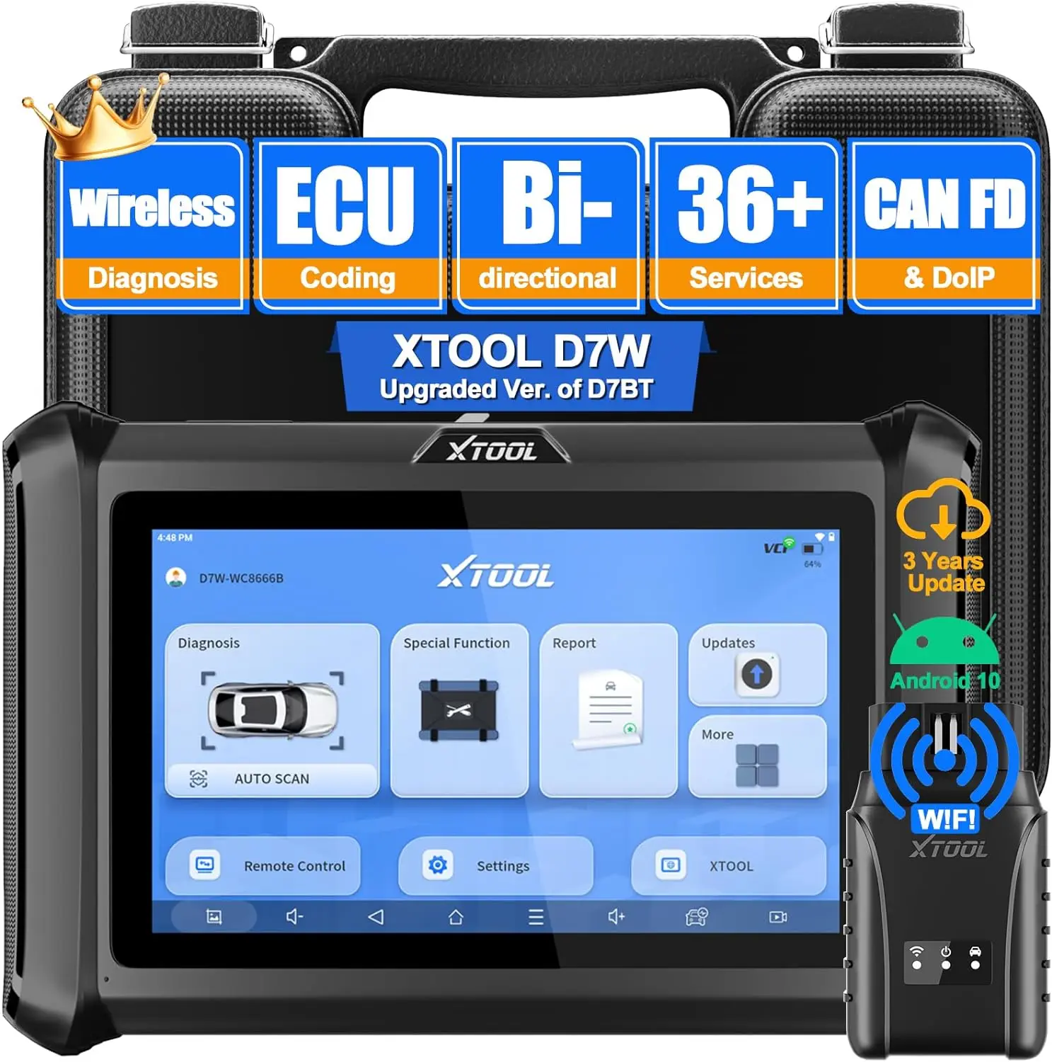 

Двунаправленный сканер XTOOL D7W: беспроводной сканер D7/D7S