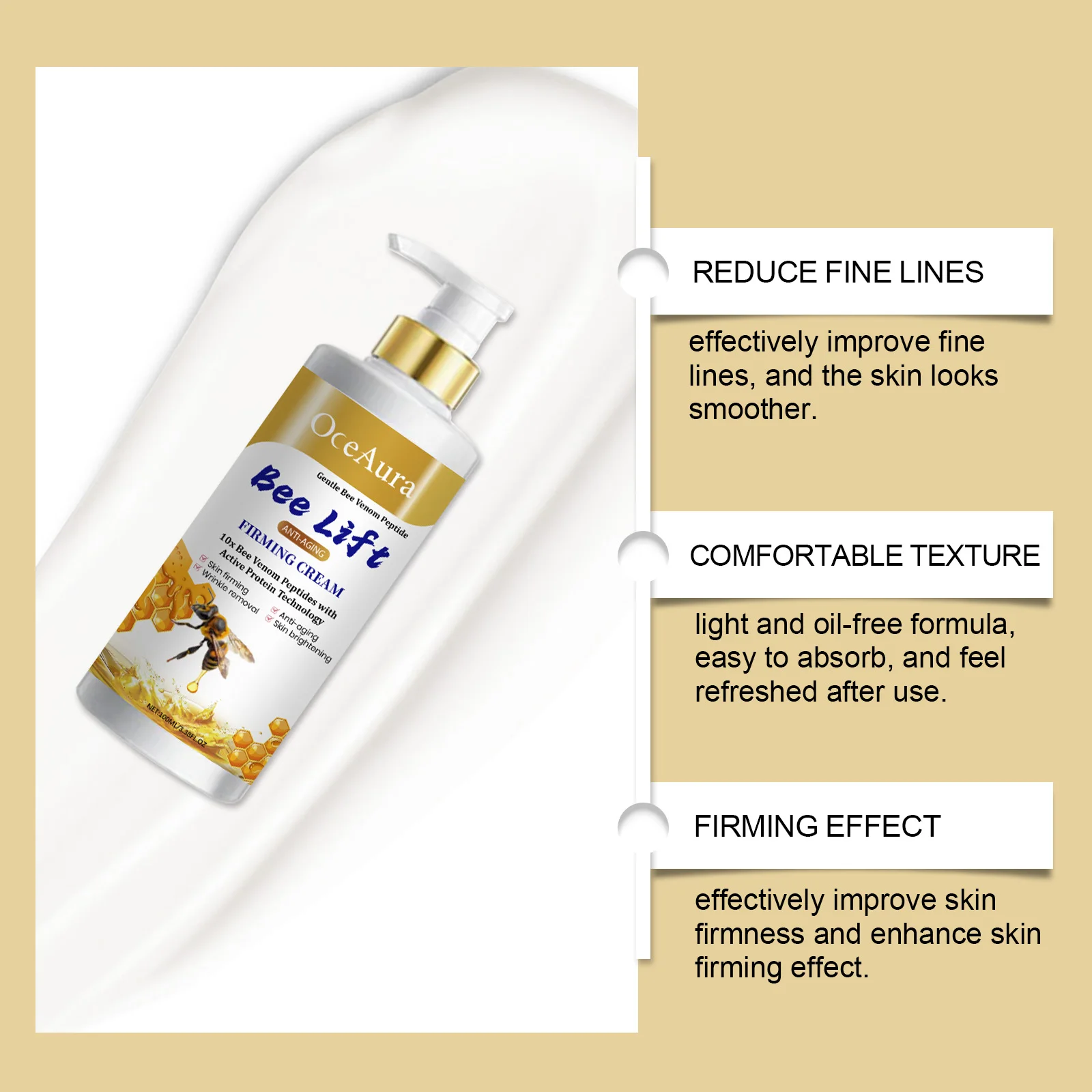 Collagen Anti-Aging Body Cream Bee Venom Wrinkle Removal Nourish Tighten Lift Reducing Fine Line Smooth Moisturizing Body Lotion 3